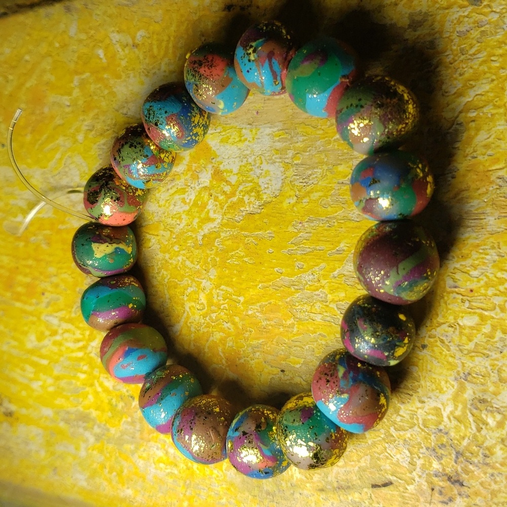18 Handmade Clay beads